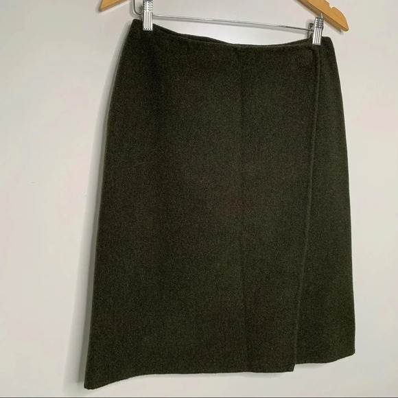 Ralph Lauren Wool/Angora/Cashmere Gray Wrap Skirt Size 8 - Picture 2 of 9